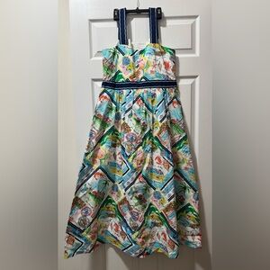 Women’s Talbots Multicolor Abstract Beach Theme Dress